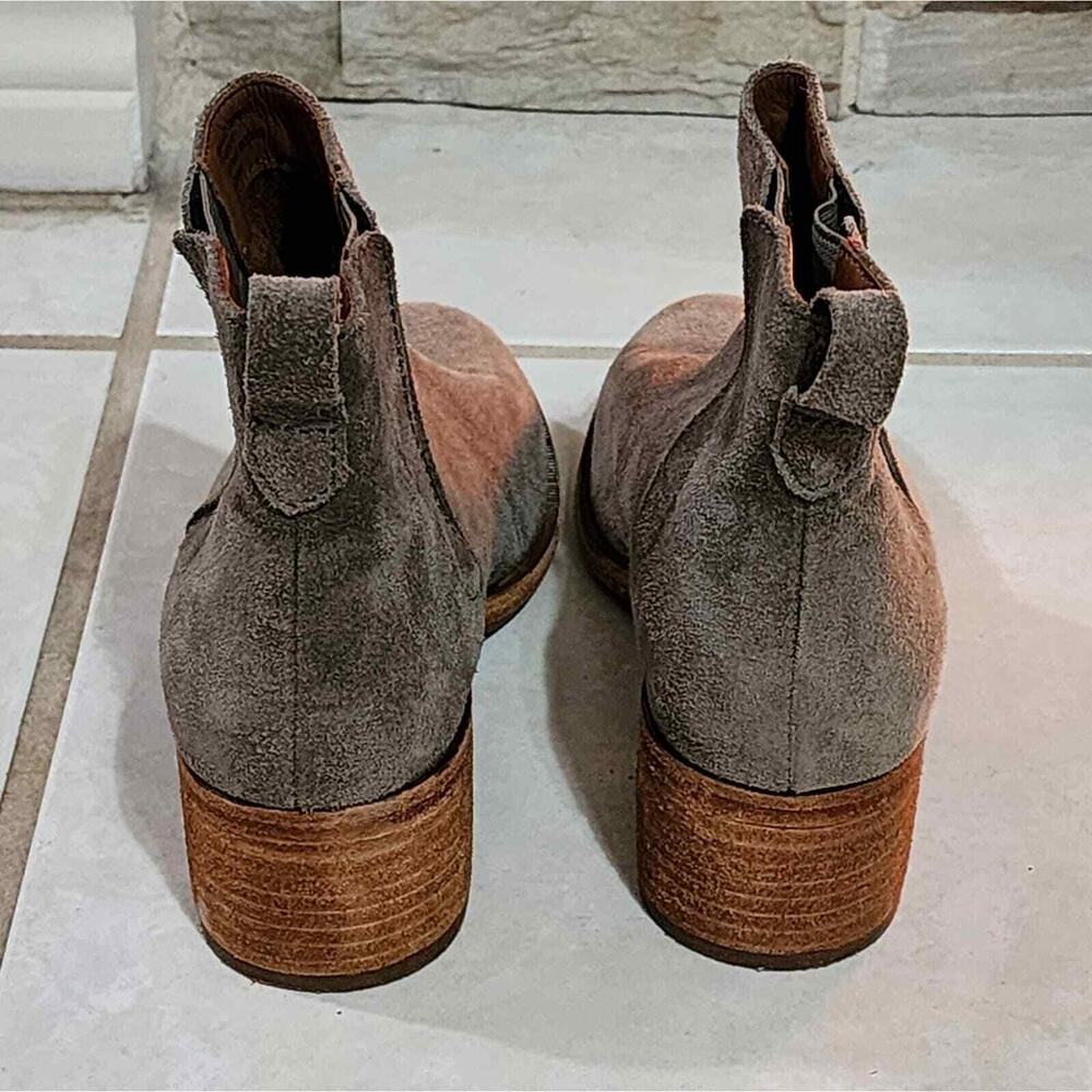 Kork ease Women's Mindo Grey Suede Leather Western Chelsea Boots Size 6 - Picture 5 of 9